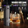 TOPKAY Torch Lighter, Cigar Lighter, Pipe Lighter, Adjustable Jet Flame Torch Lighter, Windproof Refillable Butane Gas Torch Lighter with Cigar Punch, Zinc Alloy Material (Sold Without Gas) - Image 5
