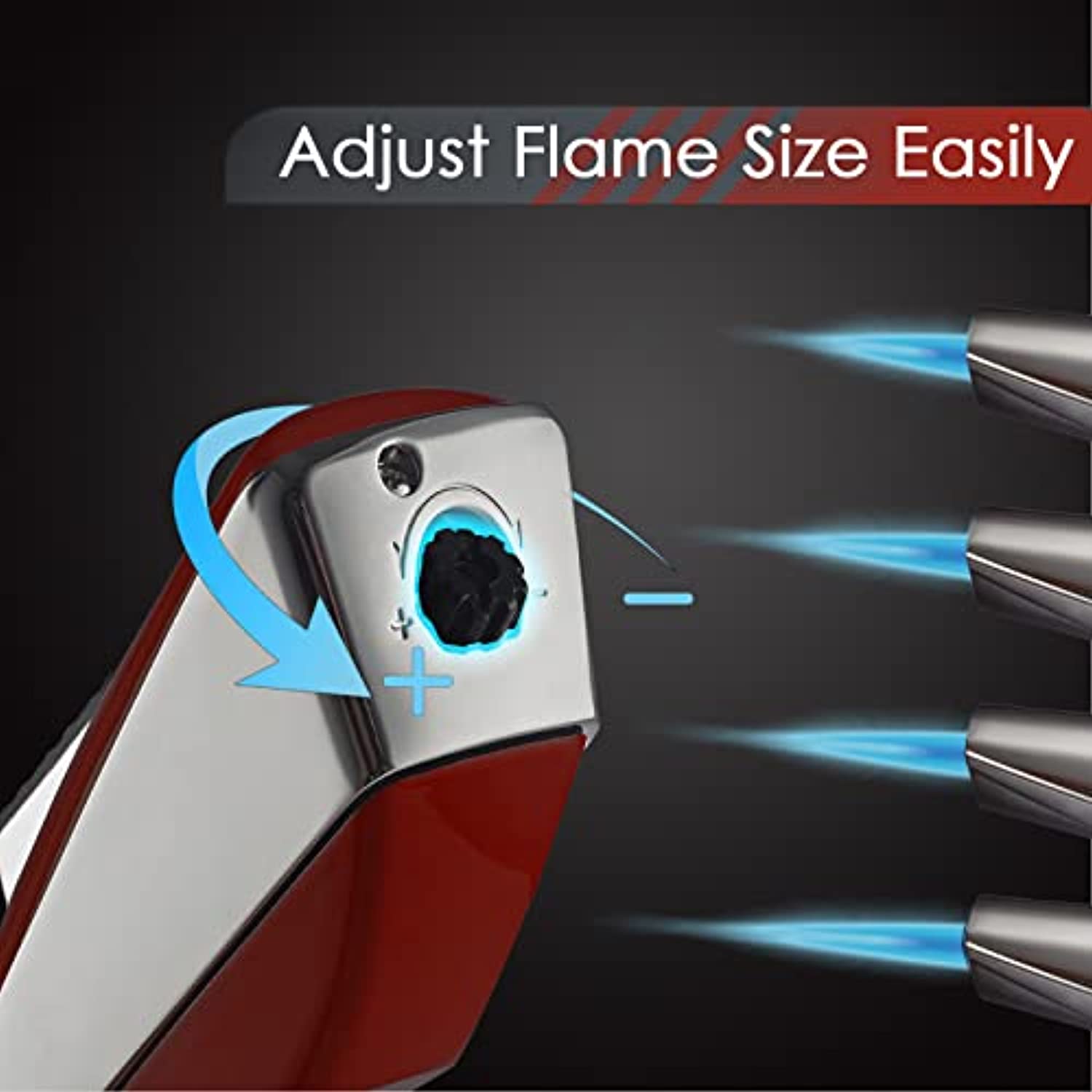 Flame King Refillable Kitchen Torch W/ Igniter And Safety Lock Searing Butane Torch Kit YSNAX1-207 At