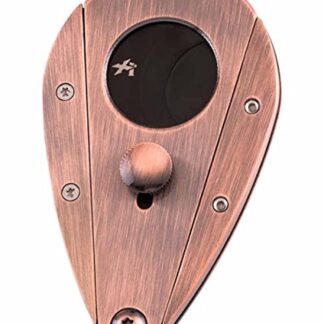 Xikar Xi3 Cigar Cutter, 54 Ring Gauge, Unique Teardrop Shape, 440 Stainless Steel with an HRC of 57, Vintage Bronze