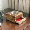 Handcrafted Cigarette Smoking Wooden Ashtray With Compartment For Home Living Room Office Patio Poker Coffee Tabletop For Cigarettes Unique Vintage Decorative Square Indoor Outdoor Ash Holder - Image 6