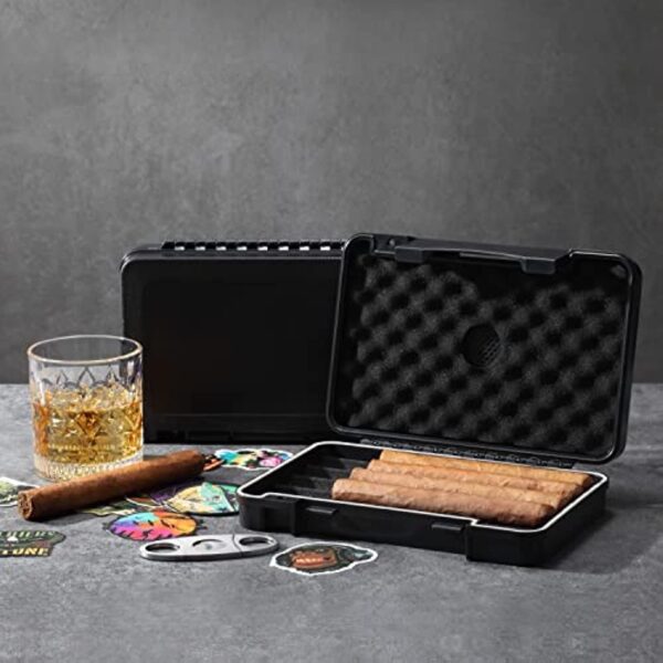 Travel Cigar Humidors Case Box with Cigar Accessories for Men - Image 6