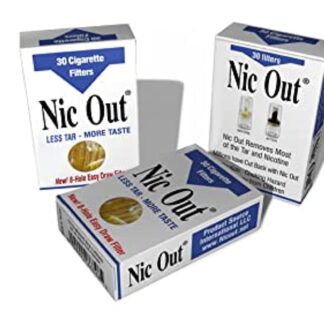 Nic-Out Cigarette Filters 3 Packs (90 Filters) Smoking Free Tar & Nicotine Disposable Nicout Holders for Smokers DON'T QUIT SMOKING Nicfree