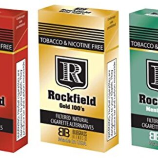 Non Tobacco Cigarette ALTERNATIVES - ROCKFIELD 3-Pack Sampler - Tobacco Free - Nicotine Free - Herbal Cigarette ALTERNATIVES