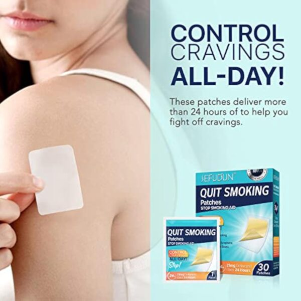 21mg Quit Smoking Patches,Step 1 Stop Smoking Aids Patches,30 Count Transdermal System Patch,Quit Smoking Stickers That Work with 2 Weeks,Easy and Effective Help to Quit That Work - Image 7