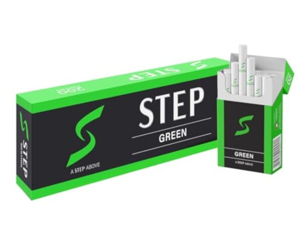 STEP Menthol Cool Green Herbal Cigarettes - Full Carton - Tobacco & Nicotine Free - Tastes Like a Real Cigarette (10 Boxes = 200ct)