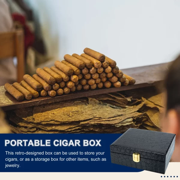 Box Storage Box With Lides Decorative Travel Wooden Humidor Small Gift Packaging Box Necklace Portable Mini Organizer - Image 2