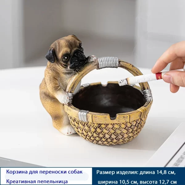 Lennuoma Tabletop Ashtray Creative Dog Bucket Stylish Resin Funny Decoration Indoor Home Accessories Boyfriend Gifts - Image 4