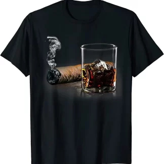 Cigar And Drink Great For Cigar Lounge Lovers T-Shirt Anime Graphic T-shirts High Quality 100%Cotton Short Sleeve