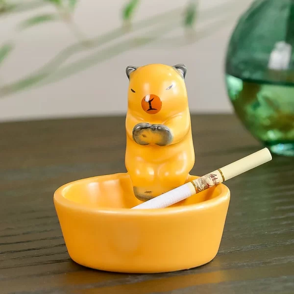 Ceramic Cartoon Cat Ashtray Creative Animal Cat Ashtray Office Desktop Decoration Ceramic Home Decoration Accessories Ashtray - Image 3