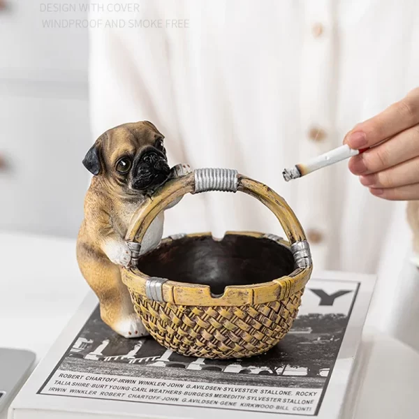 Lennuoma Tabletop Ashtray Creative Dog Bucket Stylish Resin Funny Decoration Indoor Home Accessories Boyfriend Gifts - Image 5