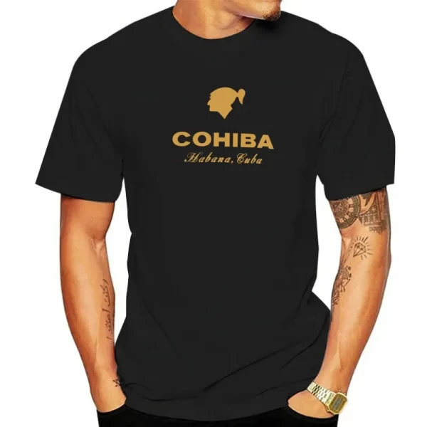 New Popular COHIBA La Habana Cuba Famous Cigar Retro Black T-Shirt Size100% cotton casual short sleeve men T shirt o-neck