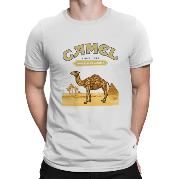 Camel Cigarettes T Shirt Fashion O-Neck TShirt Polyester Short Sleeve