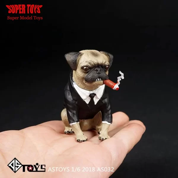 Scale Figure Scene Accessories Starling Cigar Dog Pet Animal Model for 12'' Solider Action Figure DIY Collection Gift