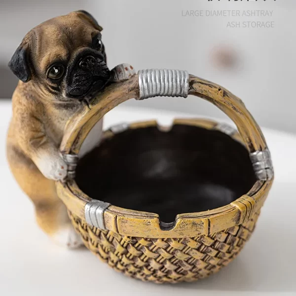 Lennuoma Tabletop Ashtray Creative Dog Bucket Stylish Resin Funny Decoration Indoor Home Accessories Boyfriend Gifts