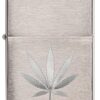 Zippo Brushed Chrome Marijuana Leaf Pocket Lighter (29587), One Size,High Polish Chrome - Image 3