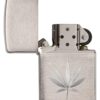 Zippo Brushed Chrome Marijuana Leaf Pocket Lighter (29587), One Size,High Polish Chrome - Image 5