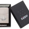Zippo Brushed Chrome Marijuana Leaf Pocket Lighter (29587), One Size,High Polish Chrome - Image 7